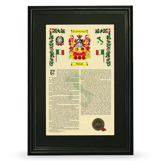 Pietroni Deluxe Armorial Framed - Black