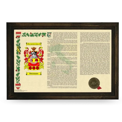 Pietrosante Armorial Landscape Framed - Brown