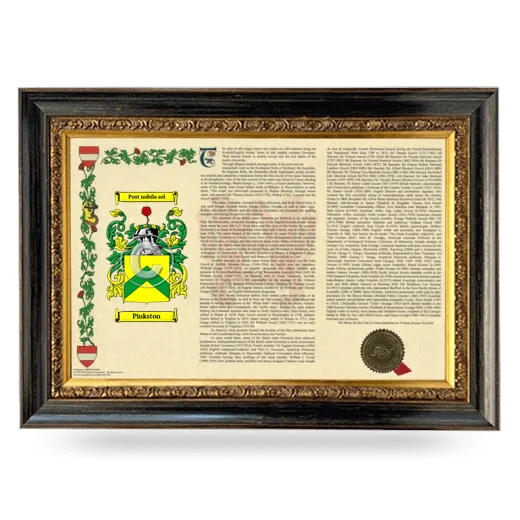 Pinkston Armorial Landscape Framed - Heirloom