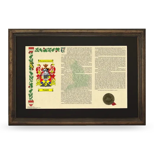 Pennick Deluxe Armorial Landscape Framed - Brown