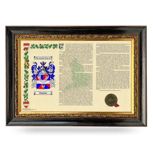 Penston Armorial Landscape Framed - Heirloom