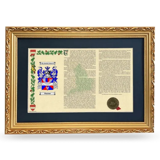 Pinzone Deluxe Armorial Landscape Framed - Gold