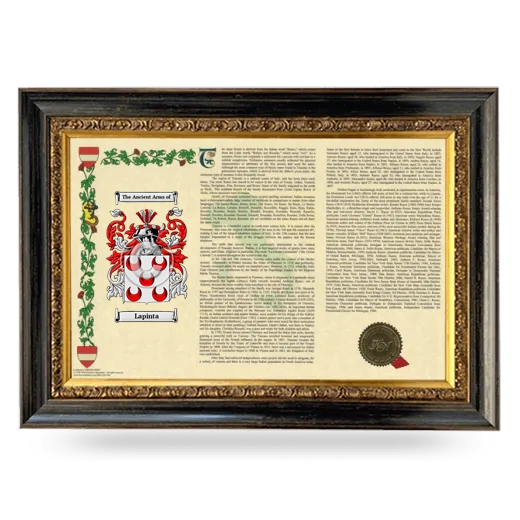 Lapinta Armorial Landscape Framed - Heirloom