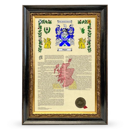 Pieper Armorial History Framed - Heirloom