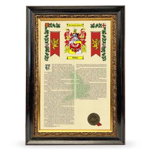Pithan Armorial History Framed - Heirloom