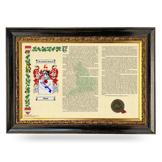 Plent Armorial Landscape Framed - Heirloom