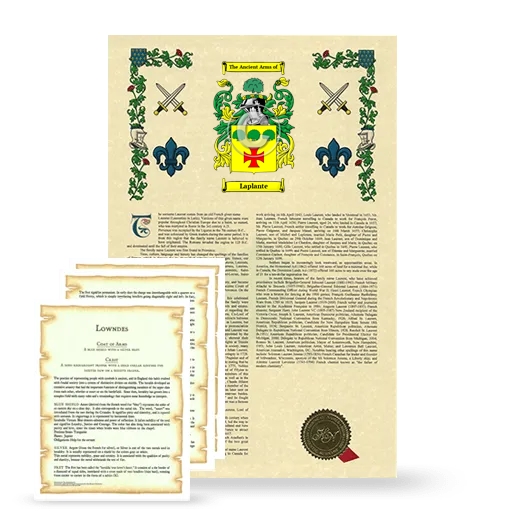 Laplante Armorial History and Symbolism package