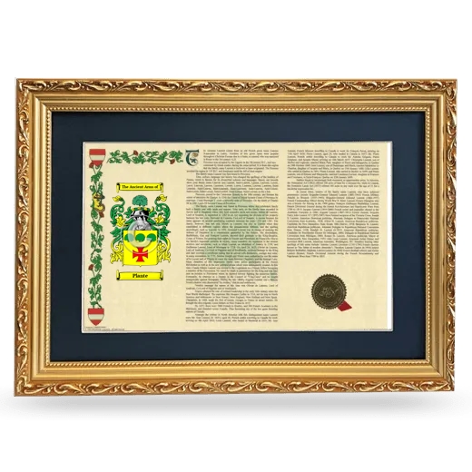 Plante Deluxe Armorial Landscape Framed - Gold