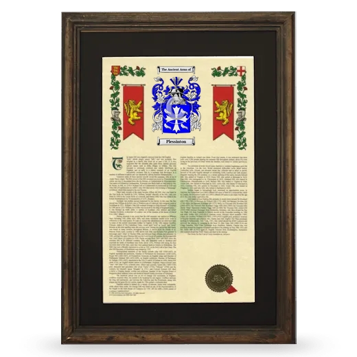 Plessinton Deluxe Armorial Framed - Brown