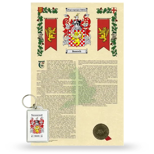 Boocech Armorial History and Keychain Package