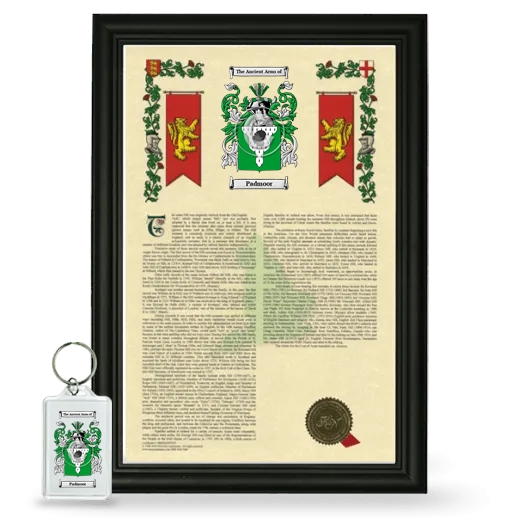 Padmoor Framed Armorial History and Keychain - Black