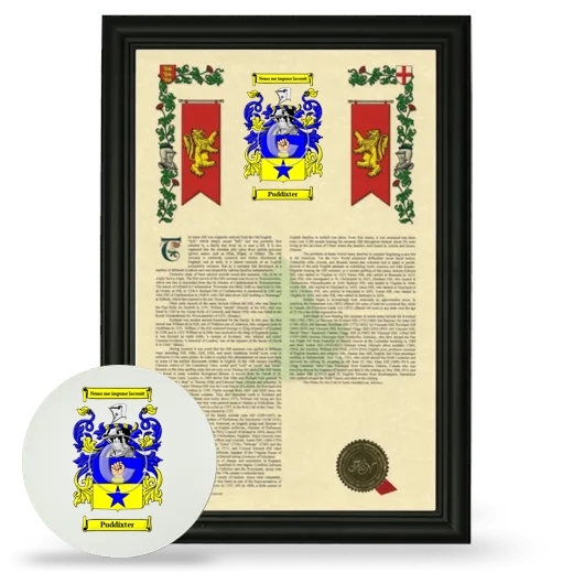 Puddixter Framed Armorial History and Mouse Pad - Black