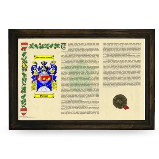 Patvine Armorial Landscape Framed - Brown