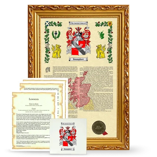 Boumphret Framed Armorial, Symbolism and Large Tile - Gold