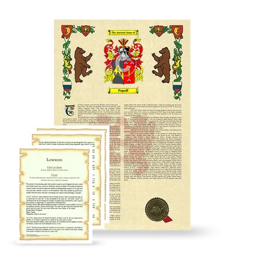 Popoff Armorial History and Symbolism package