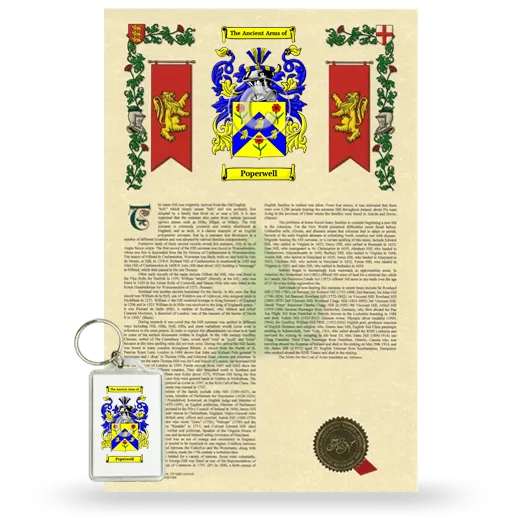 Poperwell Armorial History and Keychain Package