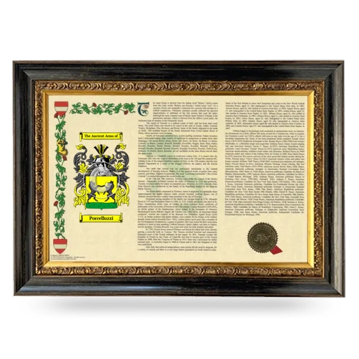 Porcelluzzi Armorial Landscape Framed - Heirloom