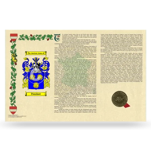 Pouzinot Armorial History Landscape Style