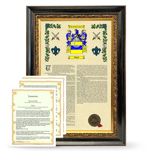 Depot Framed Armorial History and Symbolism - Heirloom