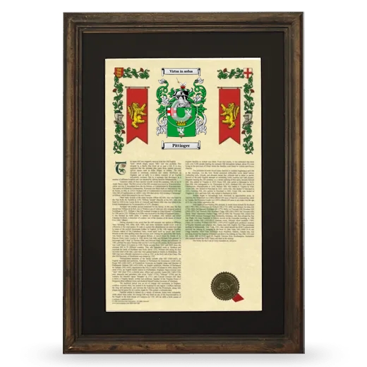 Pittinger Deluxe Armorial Framed - Brown