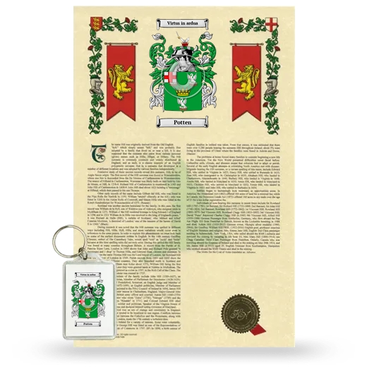 Potten Armorial History and Keychain Package