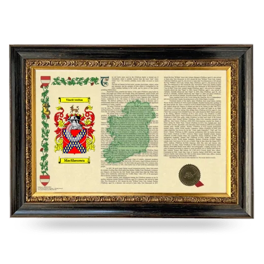 MacSherown Armorial Landscape Framed - Heirloom