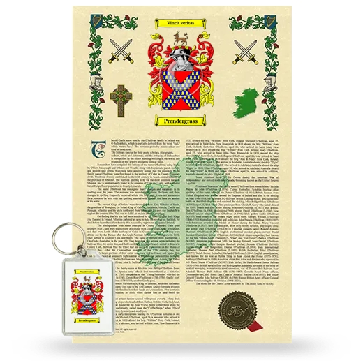 Prendergrass Armorial History and Keychain Package