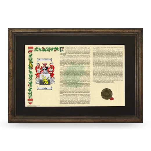 Preibe Deluxe Armorial Landscape Framed - Brown