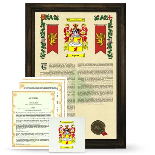 Prymer Framed Armorial, Symbolism and Large Tile - Brown