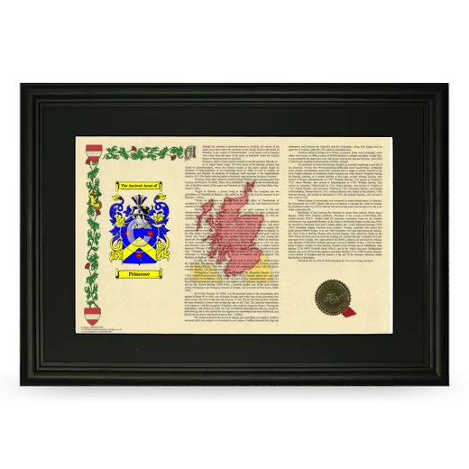 Primrose Deluxe Armorial Landscape Framed- Black