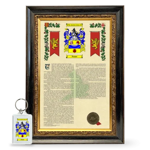 Prame Framed Armorial History and Keychain - Heirloom