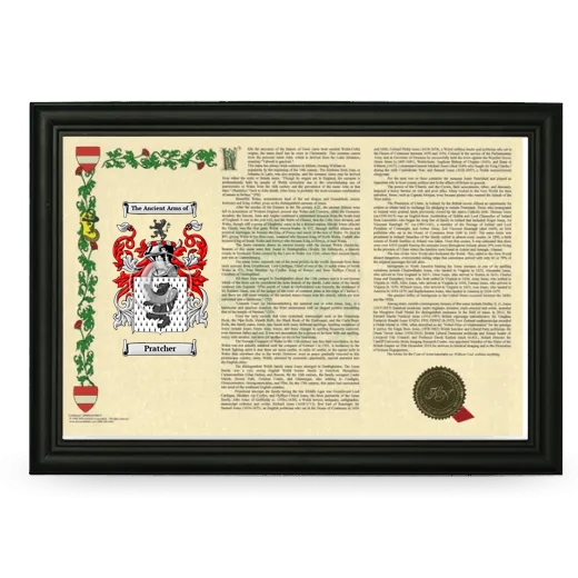 Pratcher Armorial Landscape Framed - Black