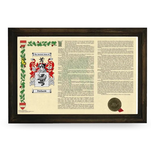 Pricharde Armorial Landscape Framed - Brown