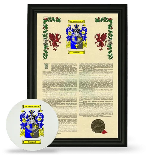 Broppert Framed Armorial History and Mouse Pad - Black