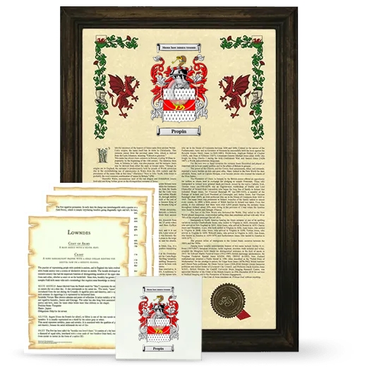 Propin Framed Armorial, Symbolism and Large Tile - Brown