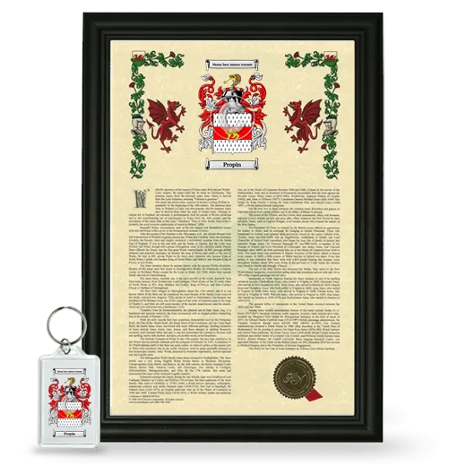 Propin Framed Armorial History and Keychain - Black
