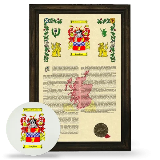 Prophint Framed Armorial History and Mouse Pad - Brown