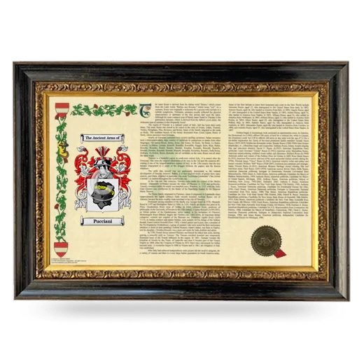 Pucciani Armorial Landscape Framed - Heirloom