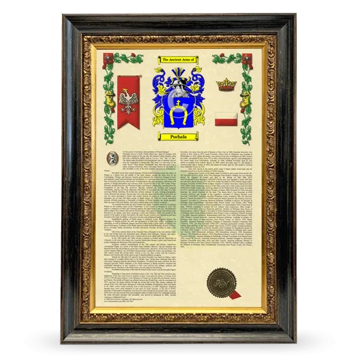 Puchala Armorial History Framed - Heirloom