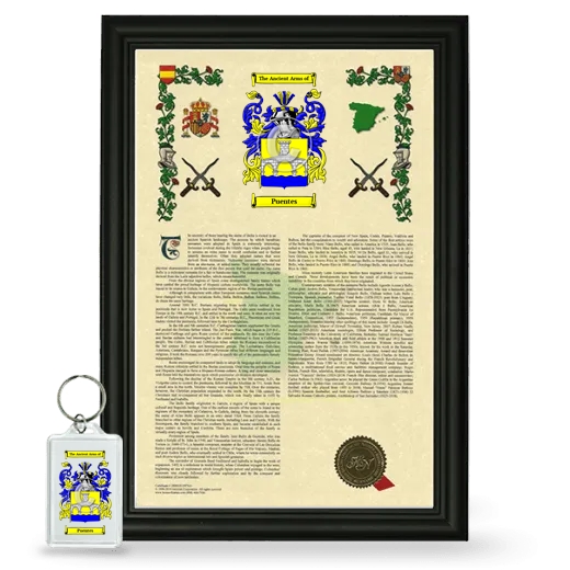 Puentes Framed Armorial History and Keychain - Black