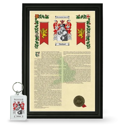 Pinchynd Framed Armorial History and Keychain - Black