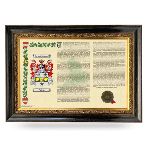 Patyke Armorial Landscape Framed - Heirloom