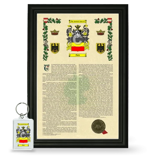 Putz Framed Armorial History and Keychain - Black