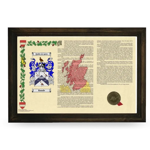 Kuaale Armorial Landscape Framed - Brown