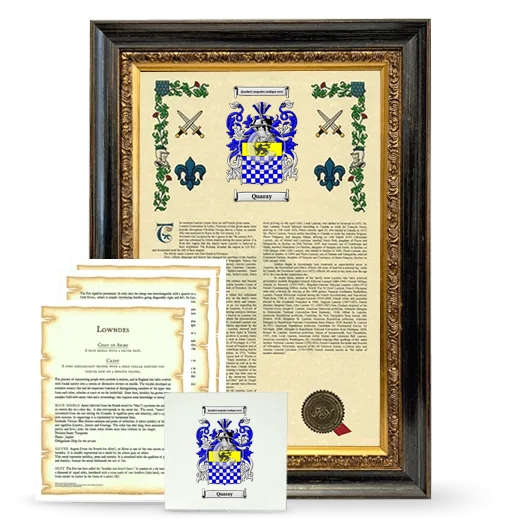 Quaray Framed Armorial, Symbolism and Large Tile - Heirloom