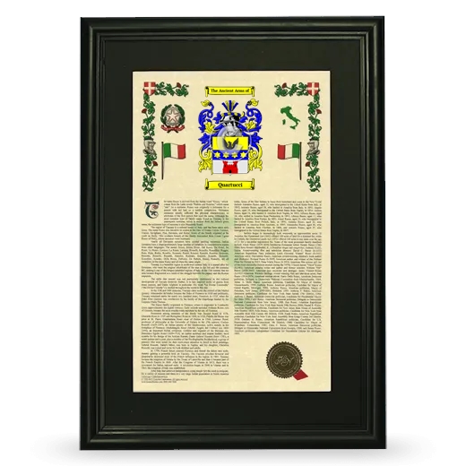 Quartucci Deluxe Armorial Framed - Black