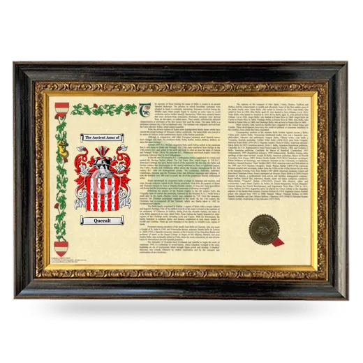 Queealt Armorial Landscape Framed - Heirloom