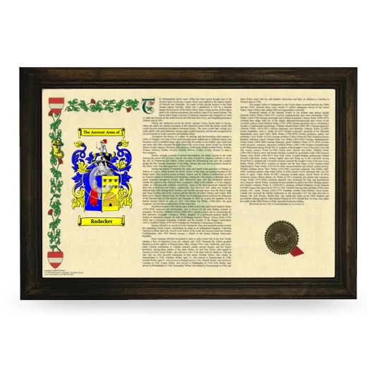 Radacker Armorial Landscape Framed - Brown