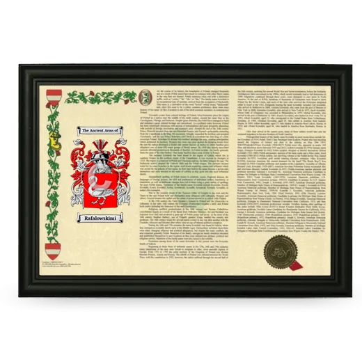 Rafalowskimi Armorial Landscape Framed - Black