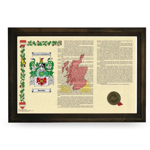 Raveley Armorial Landscape Framed - Brown